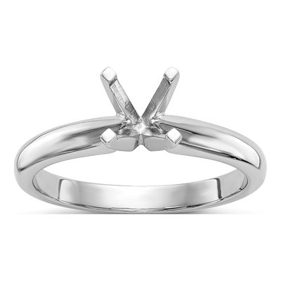 14K White Gold Round Solitaire Ring Mounting – view 8