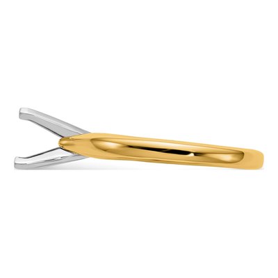 14K Two-Tone Gold Solitaire Ring Mounting – view 3