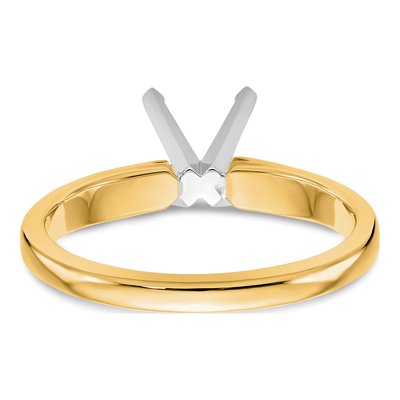14K Two-Tone Gold Solitaire Ring Mounting – view 5