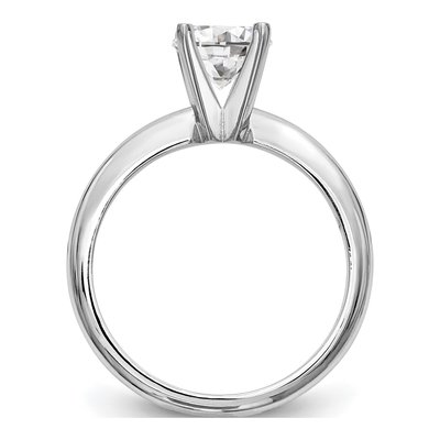 14K White Gold Round Solitaire Ring Mounting – view 2