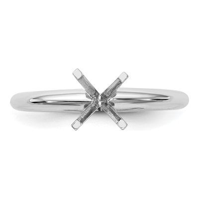 14K White Gold Round Solitaire Ring Mounting – view 4
