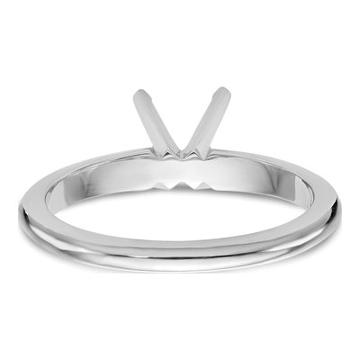 14K White Gold Round Solitaire Ring Mounting – view 5