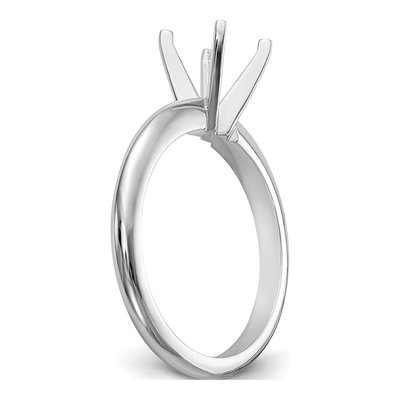 14K White Gold Round Solitaire Ring Mounting – view 6