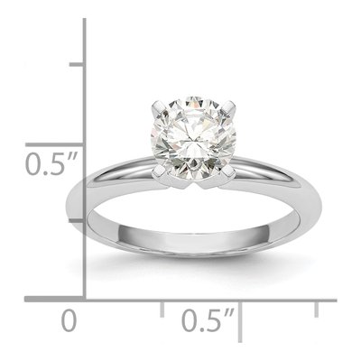 14K White Gold Round Solitaire Ring Mounting – view 7