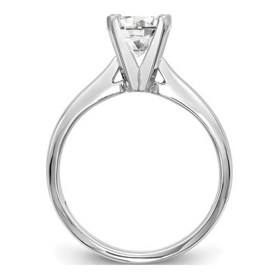 14K White Gold Solitaire Ring Mounting – view 2