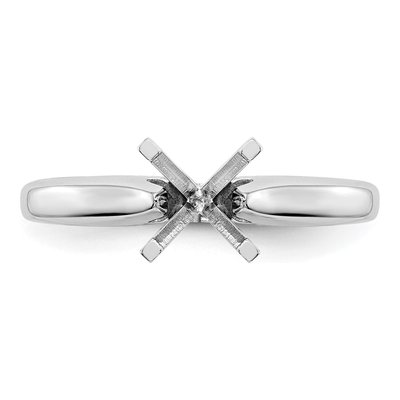 14K White Gold Solitaire Ring Mounting – view 4