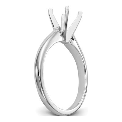 14K White Gold Solitaire Ring Mounting – view 6