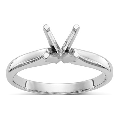 14K White Gold Solitaire Ring Mounting – view 8