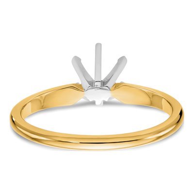 14K Two-Tone Gold Solitaire Ring Mounting – view 5