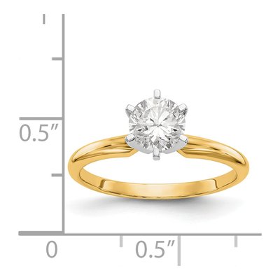 14K Two-Tone Gold Solitaire Ring Mounting – view 8