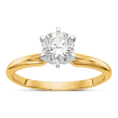 14K Two-Tone Gold Solitaire Ring Mounting