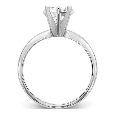 14K White Gold Solitaire Ring Mounting – view 2