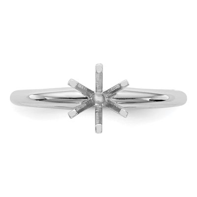 14K White Gold Solitaire Ring Mounting – view 4