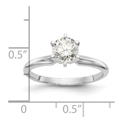 14K White Gold Solitaire Ring Mounting – view 7