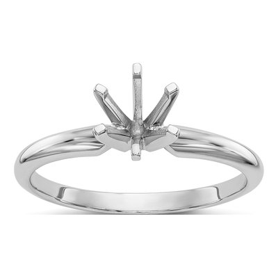 14K White Gold Solitaire Ring Mounting – view 8