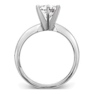 14K White Gold Round Solitaire Ring Mounting – view 2