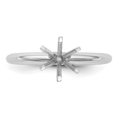 14K White Gold Round Solitaire Ring Mounting – view 4