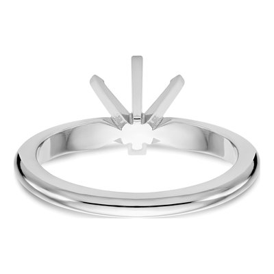 14K White Gold Round Solitaire Ring Mounting – view 5
