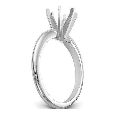 14K White Gold Round Solitaire Ring Mounting – view 6