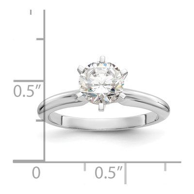14K White Gold Round Solitaire Ring Mounting – view 7