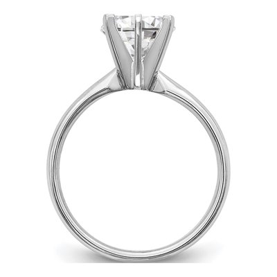 14K White Gold 6-Prong Solitaire Ring Mounting – view 2