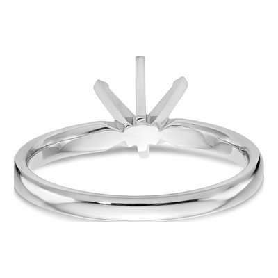 14K White Gold 6-Prong Solitaire Ring Mounting – view 5