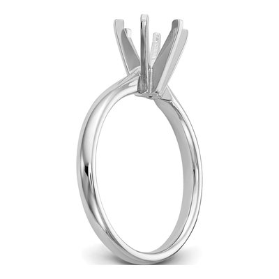 14K White Gold 6-Prong Solitaire Ring Mounting – view 6