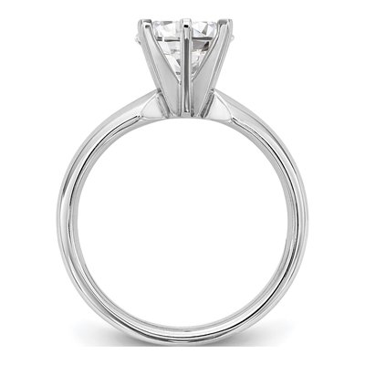 14K White Gold 6-Prong Solitaire Ring Mounting – view 2