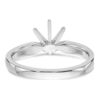 14K White Gold 6-Prong Solitaire Ring Mounting – view 5