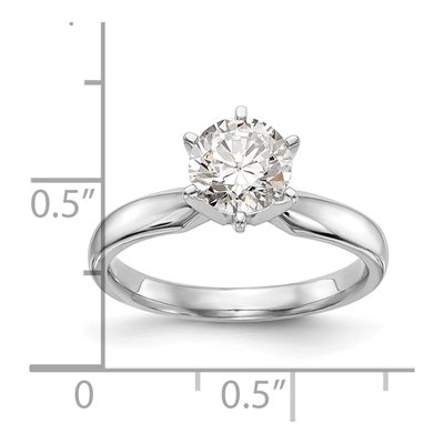 14K White Gold 6-Prong Solitaire Ring Mounting – view 7