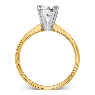 14K Two-Tone Gold Solitaire Ring Mounting – view 2