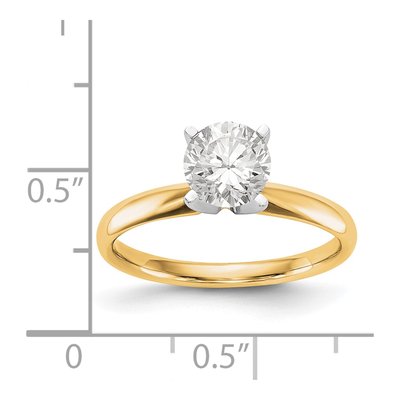 14K Two-Tone Gold Solitaire Ring Mounting – view 8