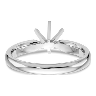 14K White Gold Solitaire 6-Prong Ring Mounting – view 6