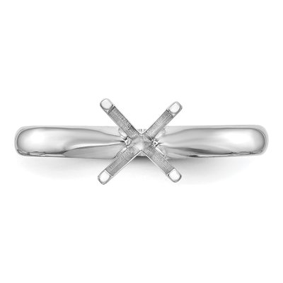 14K White Gold Solitaire Ring Mounting – view 4