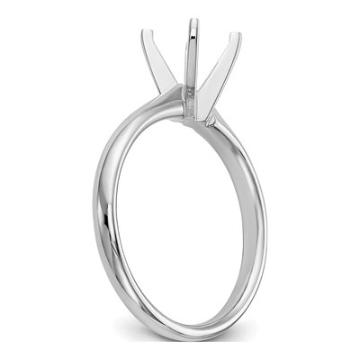 14K White Gold Solitaire Ring Mounting – view 6