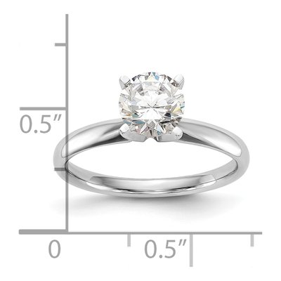 14K White Gold Solitaire Ring Mounting – view 7