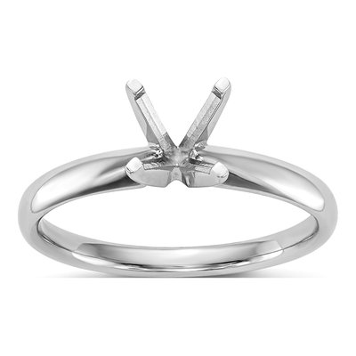 14K White Gold Solitaire Ring Mounting – view 8