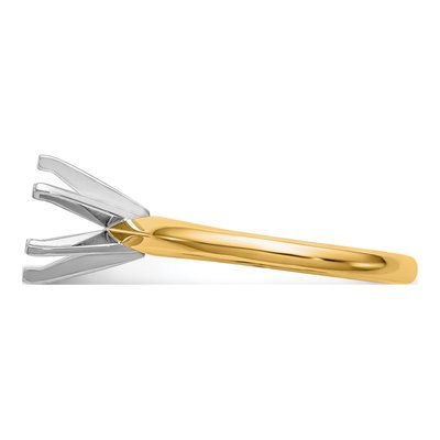14K Two-Tone Gold Knife Edge Solitaire Ring Mounting – view 3