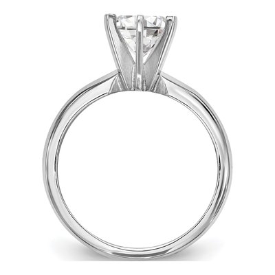 14K White Gold Solitaire Ring Mounting – view 2