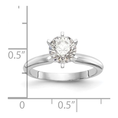 14K White Gold Solitaire Ring Mounting – view 7