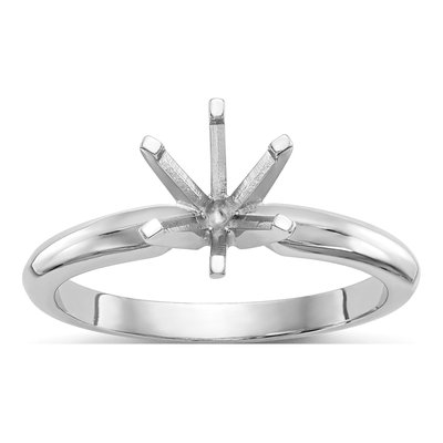 14K White Gold Solitaire Ring Mounting – view 8