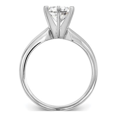 14K White Gold 6-Prong Round Ring Mounting – view 2