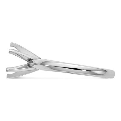 14K White Gold 6-Prong Round Ring Mounting – view 3
