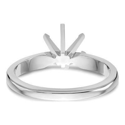 14K White Gold 6-Prong Round Ring Mounting – view 5