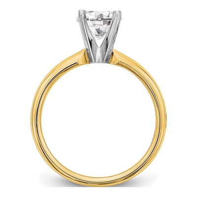 14K Two-Tone Gold Comfort-Fit Engagement Ring Mounting – view 3