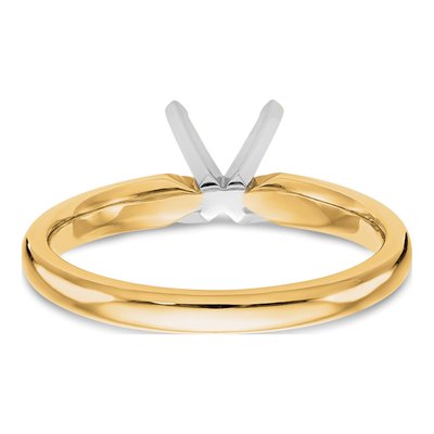 14K Two-Tone Gold Comfort-Fit Engagement Ring Mounting – view 6