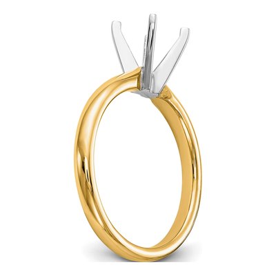 14K Two-Tone Gold Comfort-Fit Engagement Ring Mounting – view 7
