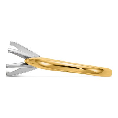 14K Two-Tone Gold Solitaire for Ring Mounting – view 3