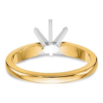 14K Two-Tone Gold Solitaire for Ring Mounting – view 5