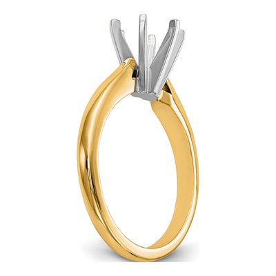14K Two-Tone Gold Solitaire for Ring Mounting – view 6